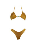 BRITNEY LYCRA SHINY OCHRE