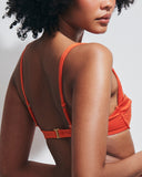 ADELE ORANGE SHINY LYCRA TOP