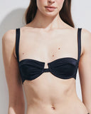 ADELE BLACK SHINY LYCRA TOP