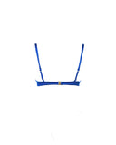 ADELE TOP IN SHINY BLUE LYCRA