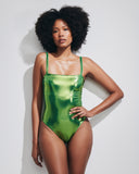 MELANIE LYCRA LAMÉ VERDE