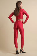EMILY LEGGINGS STRASS  ROSSO