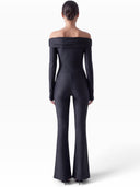 DAFNE JUMPSUIT LYCRA LUCIDA NERO