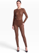 FRIDA JUMPSUIT MERLETTO MARRONE