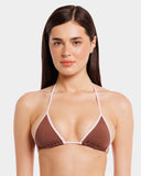 IRIS TOP BORDATO MARRONE