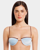 TOP ESTER VELLUTO CELESTE