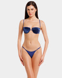TOP ESTER VELLUTO BLU