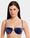 TOP ESTER VELLUTO BLU