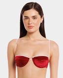 TOP ESTER VELLUTO BORDEAUX