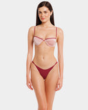 TOP ESTER VELLUTO ROSA