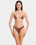 SLIP DORA MICROFIBRA MARRONE
