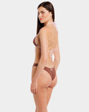 SLIP DORA MICROFIBRA MARRONE