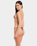 DANA SLIP BORDATO MARRONE SCURO