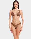 DORA SLIP LUREX MARRONE