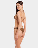 DORA SLIP LUREX MARRONE