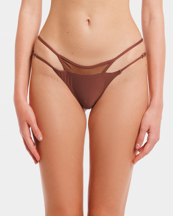 SLIP LIA TULLE MARRONE