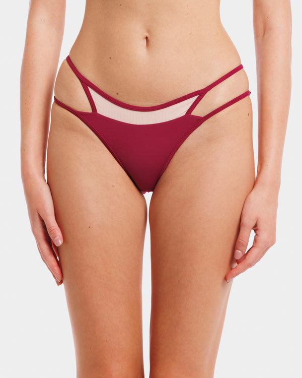 SLIP LIA TULLE  PRUGNA