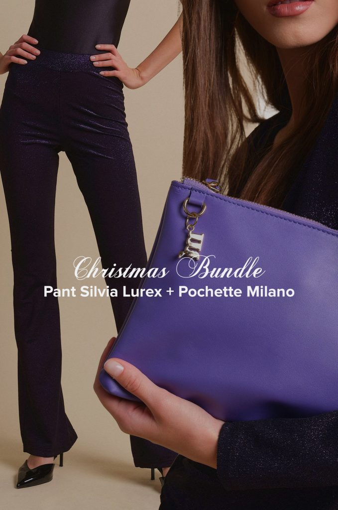 [BUNDLE] Pant Silvia Lurex + Pochette Milano